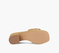 VINCE | SANDALE CLARITA RAFFIA BEIGE FEMMES