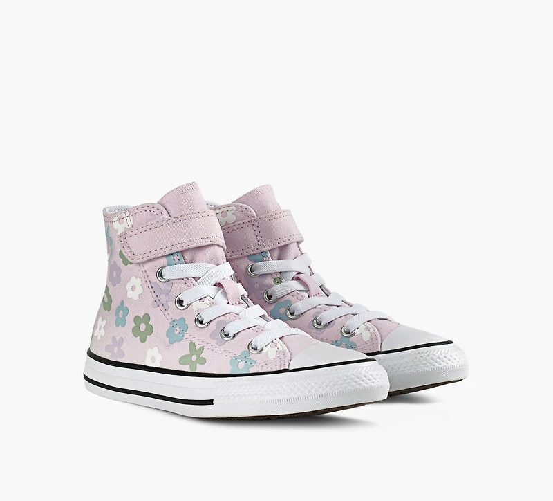 CONVERSE | CHUCK TAYLOR ALL STAR EASY-ON FLEURS EN BULLE ROSE PALE GRAND ENFANT FILLE