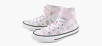 CONVERSE | CHUCK TAYLOR ALL STAR EASY-ON FLEURS EN BULLE ROSE PALE GRAND ENFANT FILLE