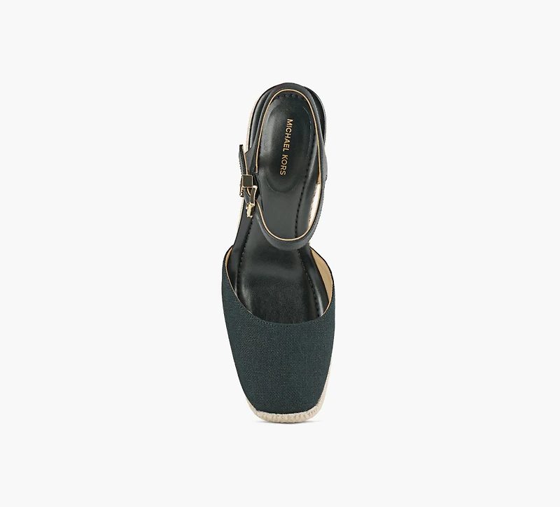 MICHAEL KORS | SANDALE COMPENSÉE KENZIE NOIR FEMMES
