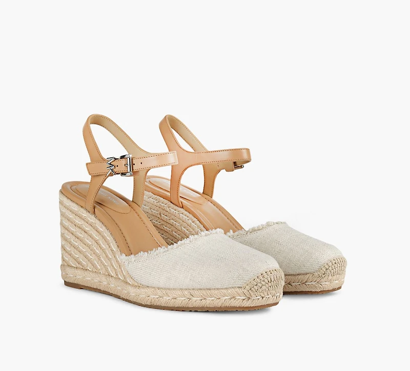 MICHAEL KORS | SANDALE COMPENSÉE KENZIE BEIGE FEMMES