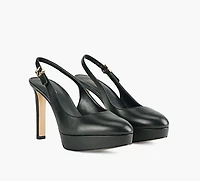 MICHAEL KORS | ESCARPIN PLATEFORME À BRIDE ARRIÈRE TRACY NOIR FEMMES