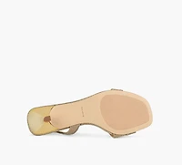MICHAEL KORS | SANDALE À MINI TALON JAIDA OR FEMMES