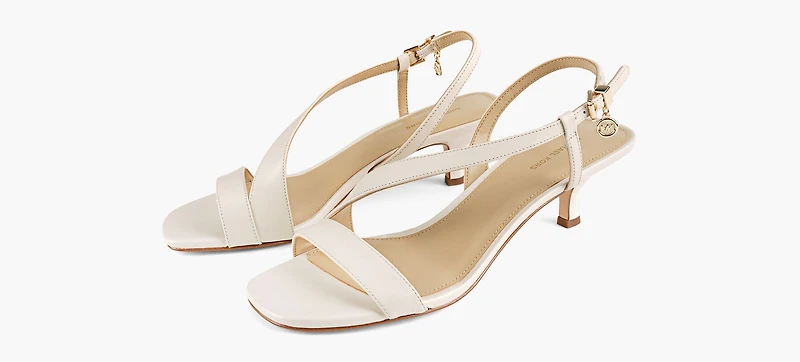 MICHAEL KORS | SANDALE À MINI TALON JAIDA BEIGE FEMMES
