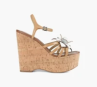 MICHAEL KORS | SANDALE COMPENSÉE JACIE TAN FEMMES