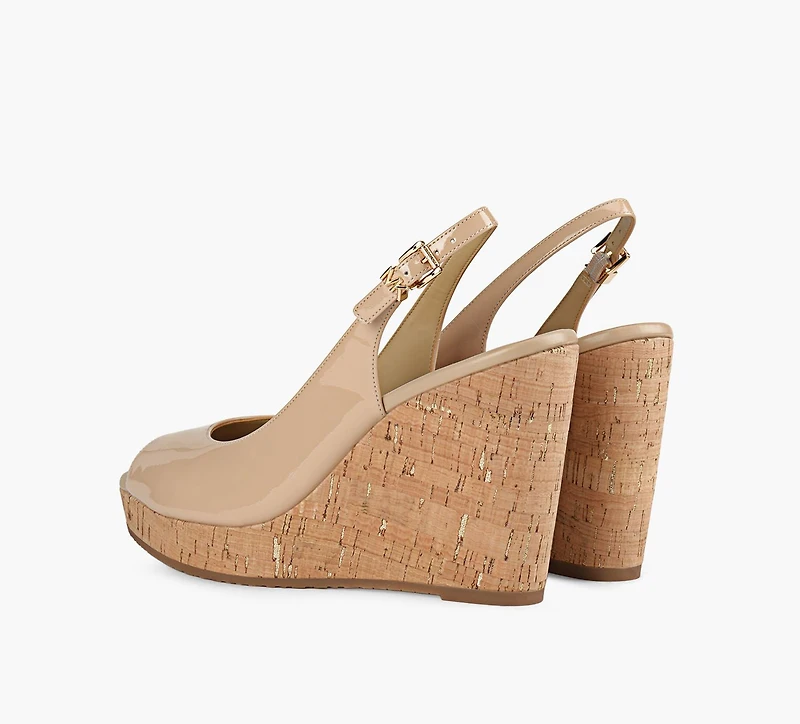 MICHAEL KORS | SANDALE COMPENSÉE ROSIE BEIGE FEMMES