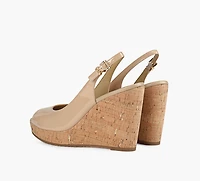 MICHAEL KORS | SANDALE COMPENSÉE ROSIE BEIGE FEMMES