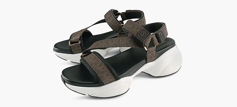 MICHAEL KORS | SANDALE BOWIE BRUN FEMMES