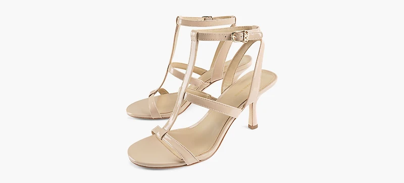 MICHAEL KORS | SANDALE MI-HAUTE NARA BEIGE FEMMES