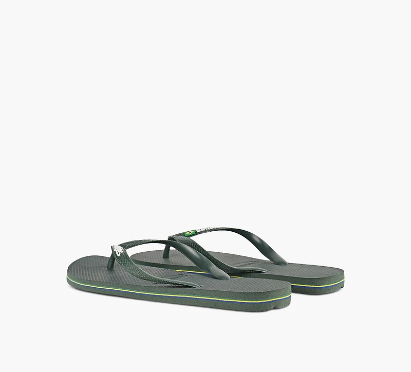 HAVAIANAS | TONG BRAZIL LOGO KHAKI HOMMES