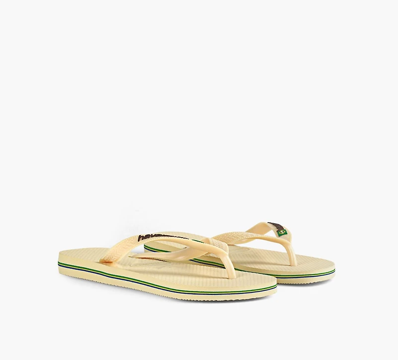 HAVAIANAS | TONG BRAZIL LOGO BEIGE FEMMES