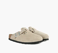 BIRKENSTOCK | BOSTON À RIVETS TAUPE FEMMES