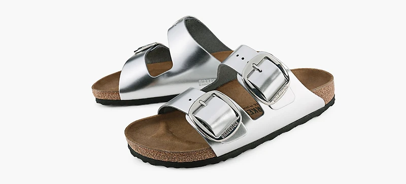BIRKENSTOCK | ARIZONA GROSSE BOUCLE ARGENT FEMMES