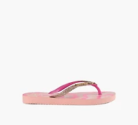HAVAIANAS | TONG FINE PAILLETTES ENFANTS ROSE PALE GRAND ENFANT FILLE