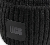 UGG | TUQUE CÔTELÉE À BORD LARGE | NOIR | UNISEXE