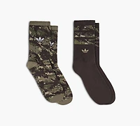 ADIDAS | CHAUSSETTES MI-MOLLET CAMO 2 PAIRES VERT UNISEXE