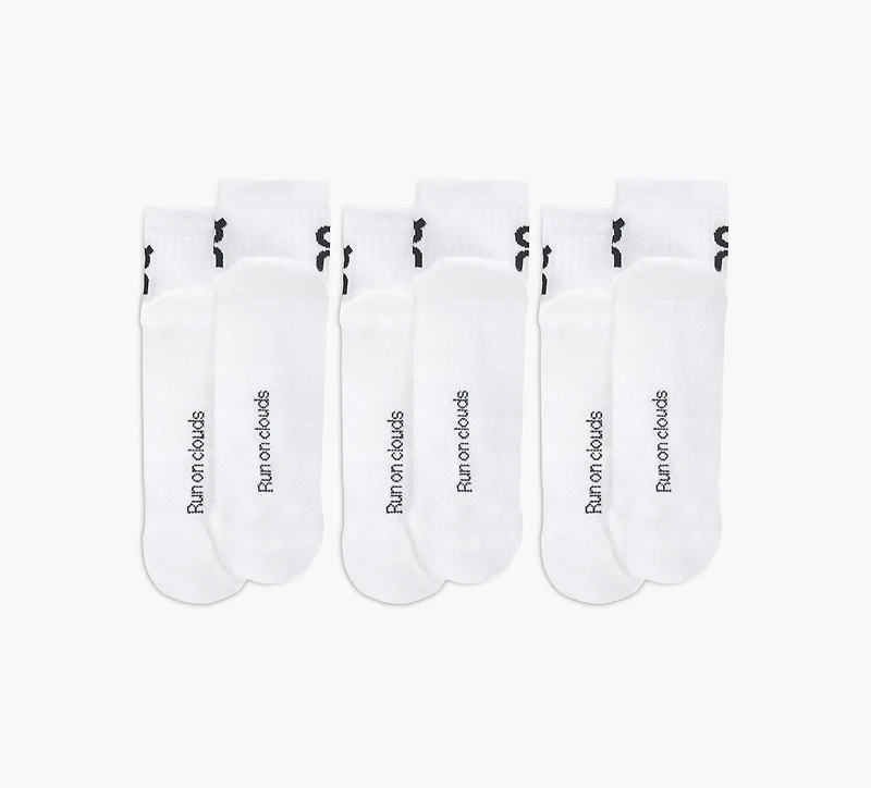 ON | CHAUSSETTES MI-HAUTES À LOGO (3 PAIRES) BLANC UNISEXE