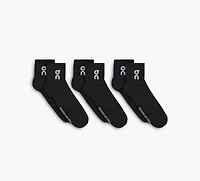 ON | CHAUSSETTES MI-HAUTES  À LOGO (3 PAIRES) NOIR UNISEXE