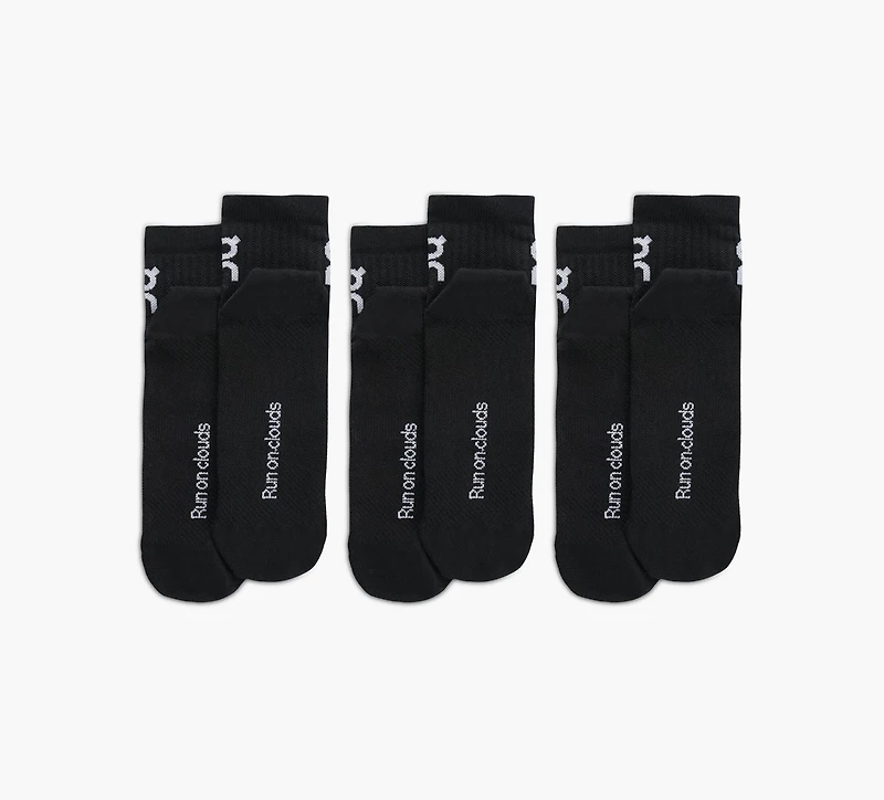 ON | CHAUSSETTES MI-HAUTES  À LOGO (3 PAIRES) NOIR UNISEXE