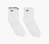 LACOSTE | CHAUSSETTES À VOLANTS 2 PAIRES BLANC FEMMES