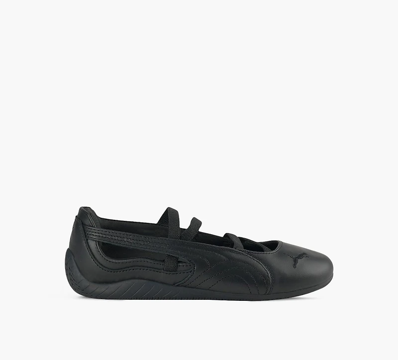 PUMA | BALLERINE SPEEDCAT CUIR NOIR GRAND ENFANT FILLE