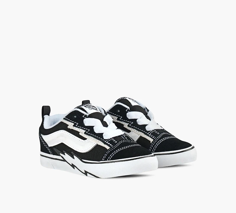 VANS | BASKET KNU SKOOL BOLT À LACETS ÉLASTIQUES NOIR PETIT ENFANT GARCON