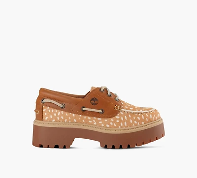 TIMBERLAND | CHAUSSURE BATEAU STONE STREET IMPRIMÉ CERF TAN FEMMES