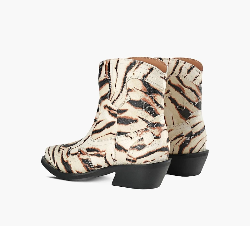 GANNI | BOTTE COURTE WESTERN  NOIR FEMMES