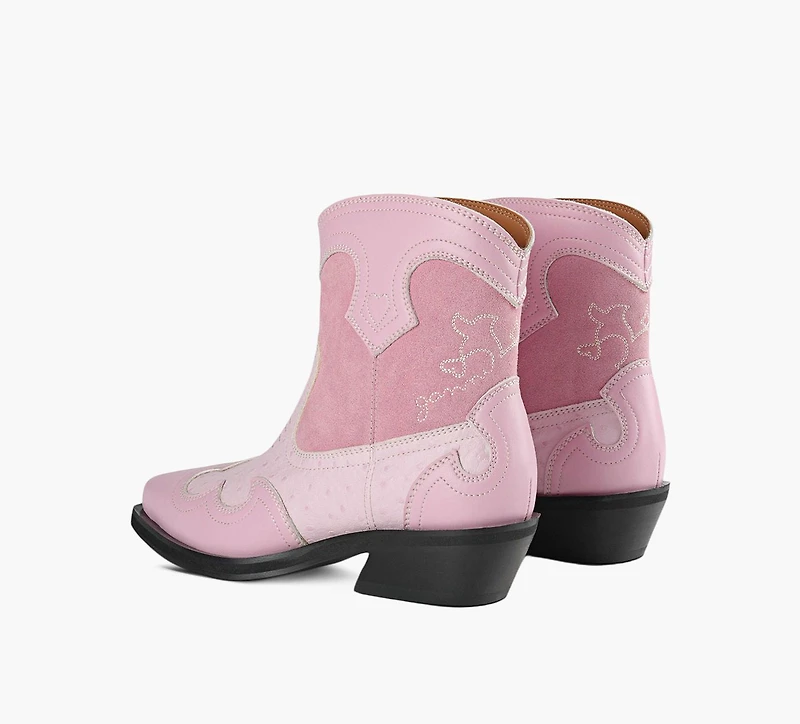 GANNI | BOTTE COURTES WESTERN  FUCHSIA FEMMES