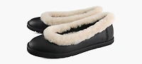 UGG | BALLERINE EN CUIR ZORA NOIR FEMMES