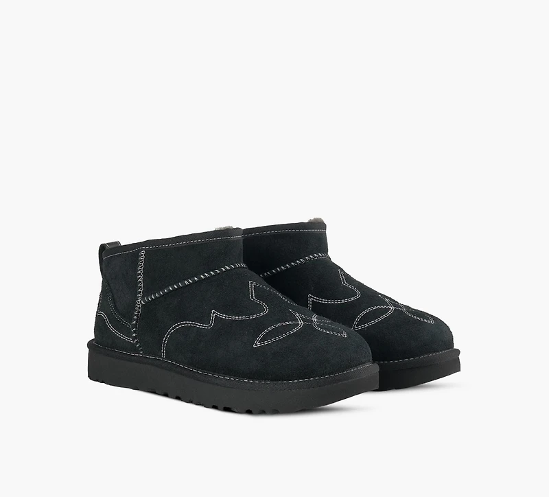 UGG | CLASSIC ULTRA MINI WESTERN NOIR FEMMES