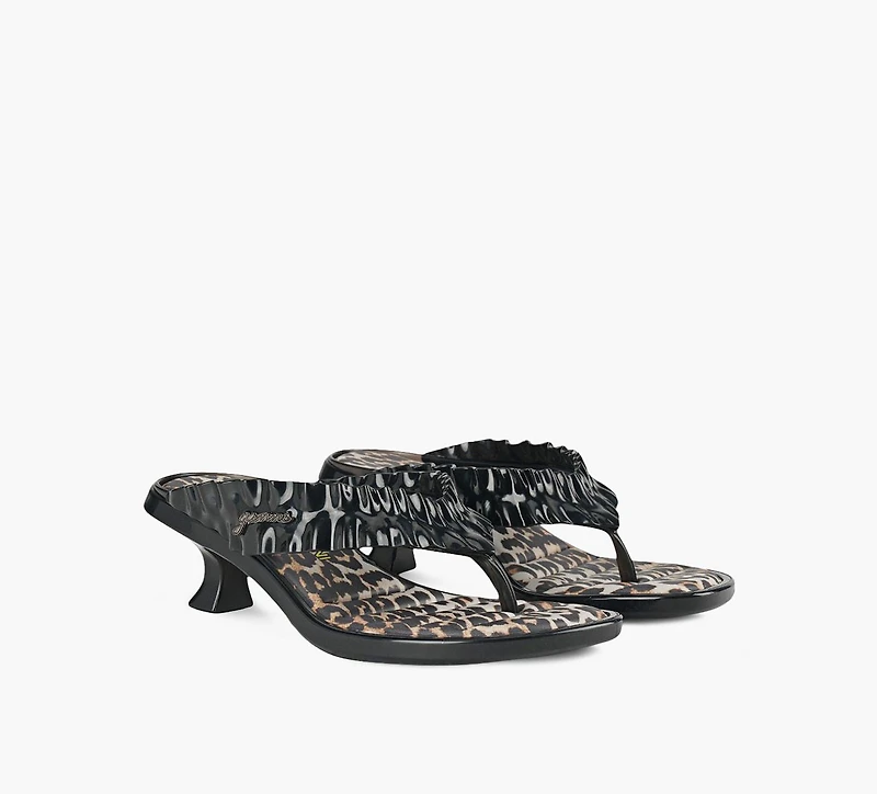 MELISSA | + GANNI  THONG MINI TALON NOIR FEMMES