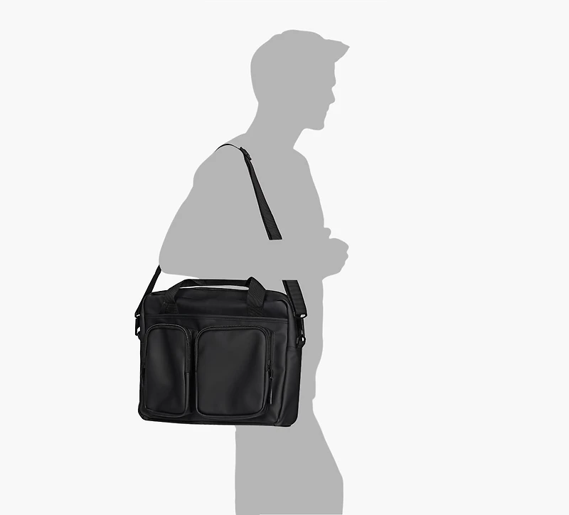 RAINS | SAC MESSAGER TEXEL  | NOIR | UNISEXE