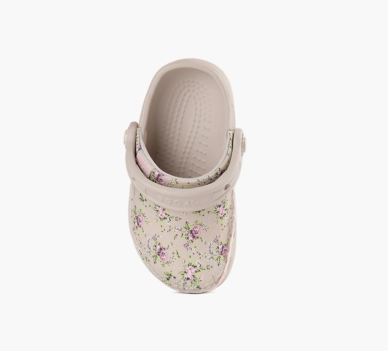 CROCS | SABOTS TOILE IMPRIMÉE BEIGE PETIT ENFANT FILLE
