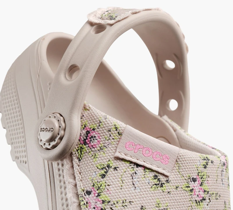 CROCS | SABOTS TOILE IMPRIMÉE | BEIGE | GRAND ENFANT FILLE