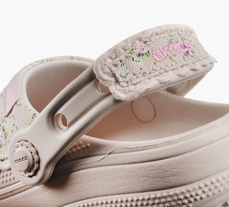 CROCS | SABOTS TOILE IMPRIMÉE | BEIGE | GRAND ENFANT FILLE
