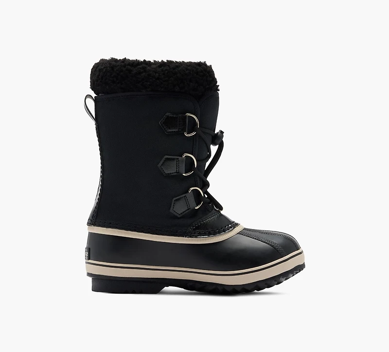 SOREL | BOTTE D'HIVER EN NYLON YOOT PAC NOIR GRAND ENFANT GARCON