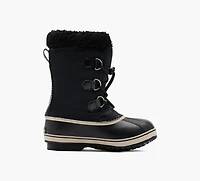 SOREL | BOTTE D'HIVER EN NYLON YOOT PAC NOIR GRAND ENFANT GARCON