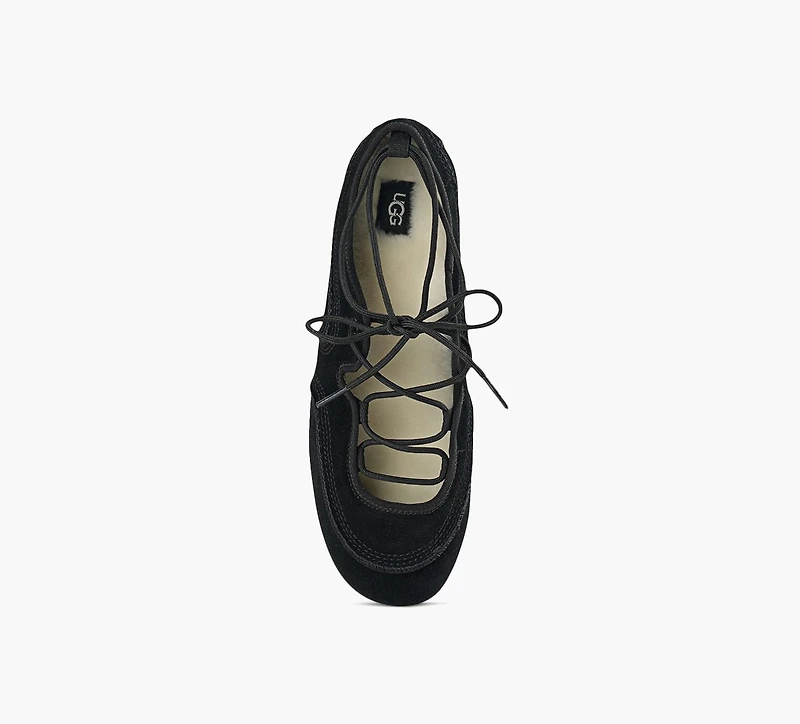 UGG | BASKET BALLERINE QUILL NOIR FEMMES