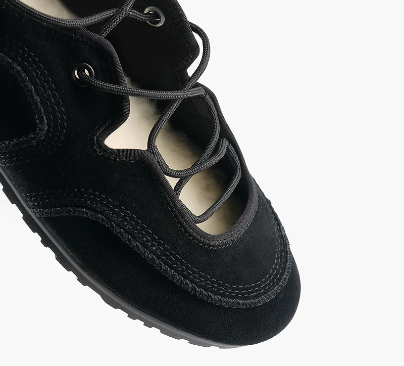 UGG | BASKET BALLERINE QUILL NOIR FEMMES