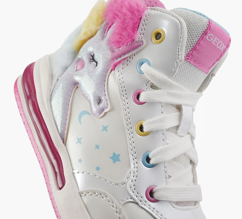 GEOX | J SKETLITE FILLE BLANC GRAND ENFANT