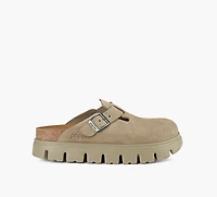 BIRKENSTOCK | BOSTON SEMELLE ÉPAISSE TAUPE FEMMES