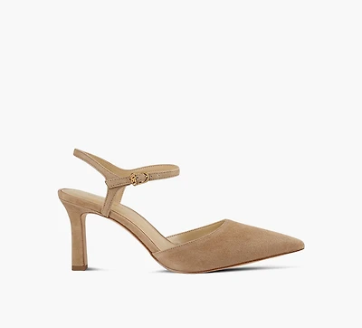 MICHAEL KORS | ESCARPIN MI-HAUT AMARA BEIGE FEMMES