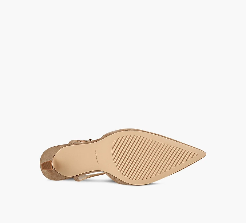 MICHAEL KORS | ESCARPIN MI-HAUT AMARA BEIGE FEMMES