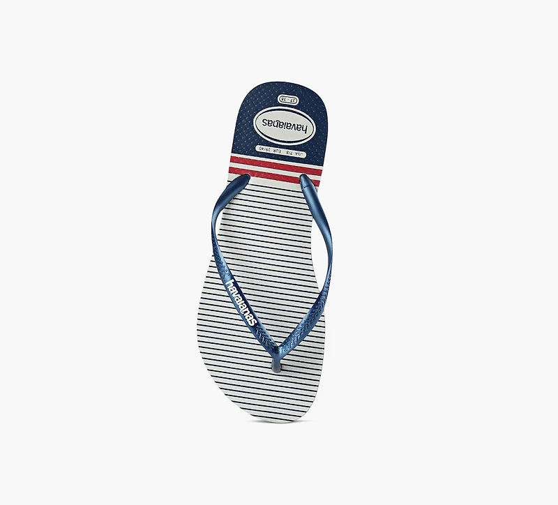 HAVAIANAS | TONG SLIM NAUTICAL BLEU FEMMES
