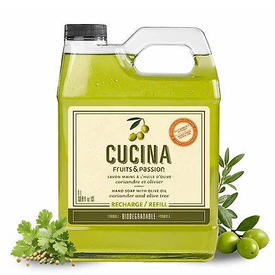 Hand Soap with Olive Oil | Coriander and Olive Tree | 1L Refill