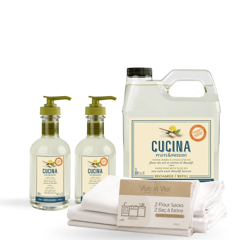 Hand Soap Duo Refill Starter | Sea Salt and Amalfi Lemon