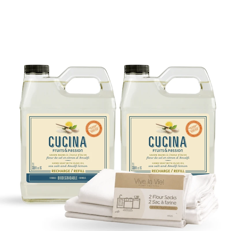 Hand Soap Refill Saving Bundle | Sea Salt and Amalfi Lemon