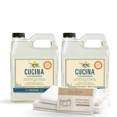Hand Soap Refill Saving Bundle | Sea Salt and Amalfi Lemon
