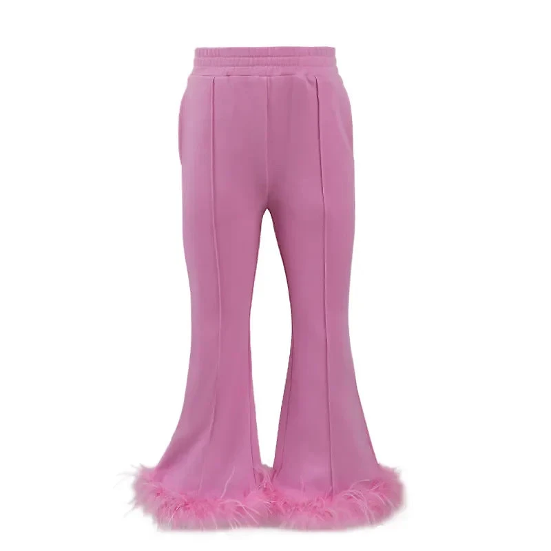 Fringe Purple Feather & Bow 3 Piece Set
